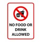No Food and Drink Allowed Sign