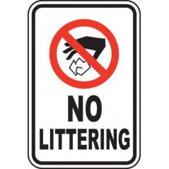 No Littering Sign