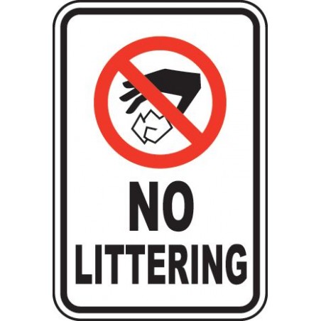 No Littering Sign