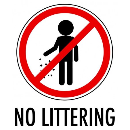 No Littering Sign