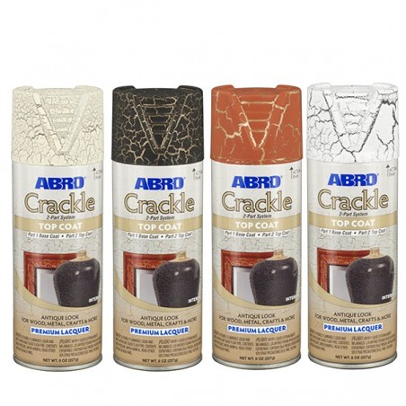 Abro Decorative Spray Paint (Crackle Premium Lacquer Spray Paint) TOP COAT Part 2