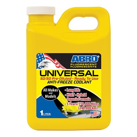 Abro Long Life Coolant 50/50 Yellow