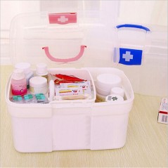 Double Layer Plastic Medicine Storage Box (Chest)