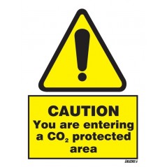 Buy your Caution Co2 Protected Area sign online at Safety Nigeria - Warns that there is a Co2 Protected Area sign 