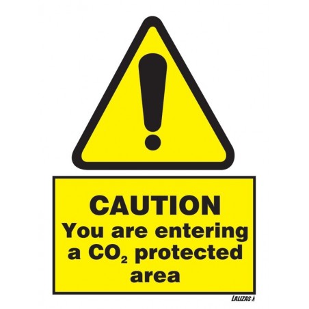 Buy your Caution Co2 Protected Area sign online at Safety Nigeria - Warns that there is a Co2 Protected Area sign