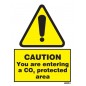 Buy your Caution Co2 Protected Area sign online at Safety Nigeria - Warns that there is a Co2 Protected Area sign