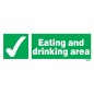 Buy your Eating and Drinking Area Signs from Safety Nigeria - Inform staff and visitors that drinking or food consumption in a c