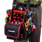 Husky GP-44316AN13 14" 600-Denier Red Water-Resistant Contractor's Rolling Tool Tote Bag with Telescoping Handle