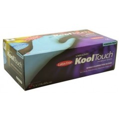 Unigloves Kooltouch Nitrile Hand Glove - Extra Strong Blue Nitrile Exam Gloves - Chemical tested - Meets EN455 + EN374 Standards
