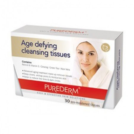 PUREDERM Age Defying Cleansing Tissues