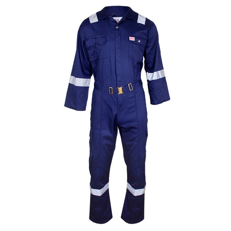 Beta Non-Fire Retardant Blue Coverall With Reflective