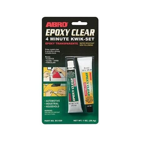 Abro Epoxy Clear 4 Minute Kwik-Set Automotive Grade