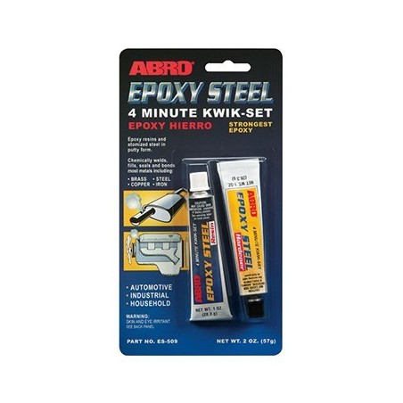 Abro Epoxy Steel 4 Minute Kwik-Set Automotive Grade