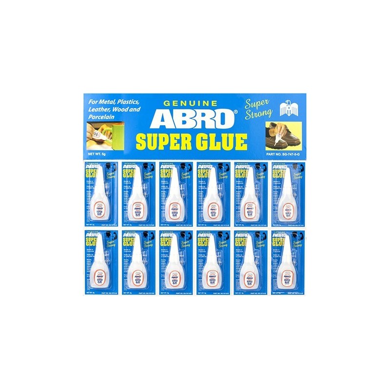 Abro Super Glue Bottles Hanging Display