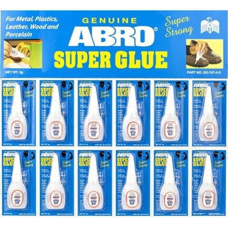 Abro Super Glue Bottles Hanging Display