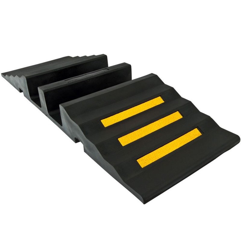 Hose Protector Ramp with dual 3-3/4"D hose channels - 20,000 lb. capacity per axle