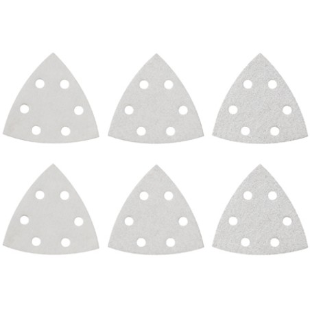 Bosch 3-1/2 Inc. Assorted Grits 6pc. White Detail Sander Abrasive Triangles for Paint