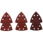 Bosch 3-1/2 Inc. Assorted Grits 6 pcs. Red Detail Sander Abrasive Triangles for Wood