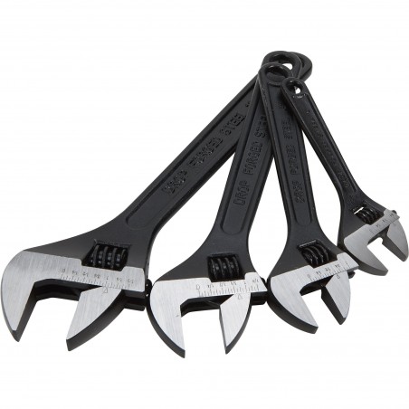 Klutch 4-Pc. Adjustable Wrench Set