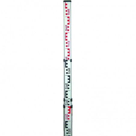 Leica CLR102 Telescopic 5M 4 Section Staff with Bubble