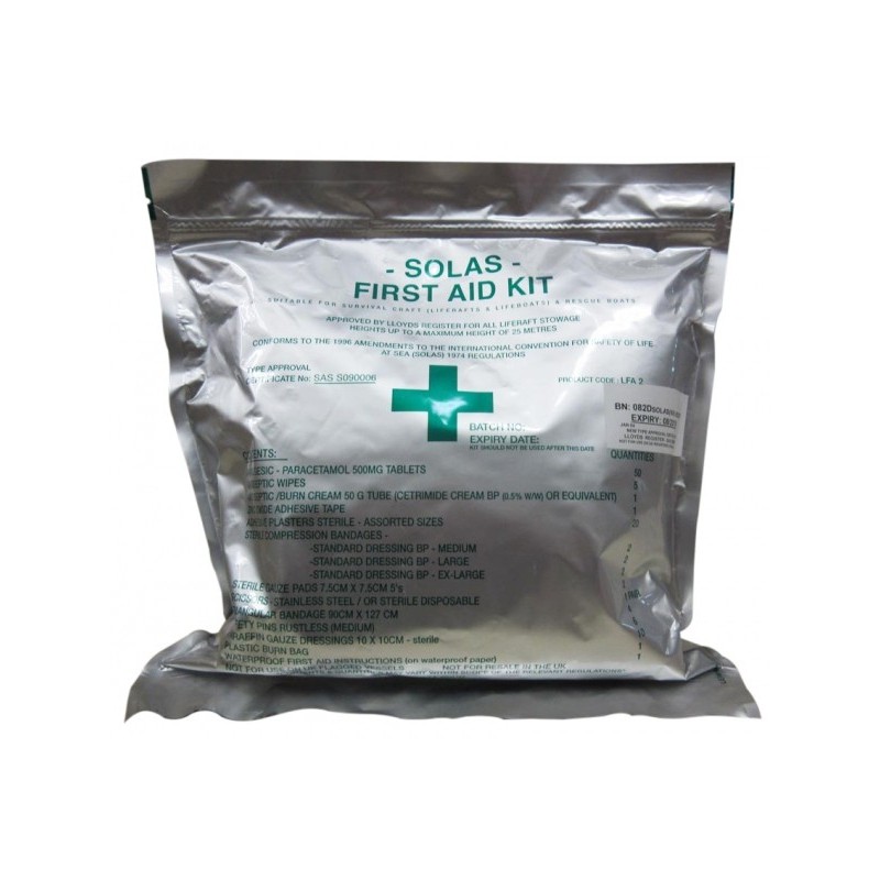 First Aid Kit SOLAS 74, For Lifeboats Liferafts Buy First Aid Kit
