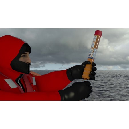 Comet Parachute Signal Rocket, Red