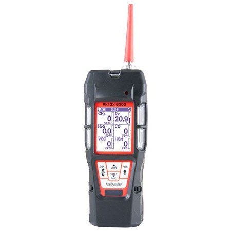 RKI GX-6000 PID Gas Monitor, O2, CO, H2S, VOC and Super Toxic Sensors