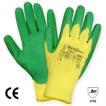 Beta Gripz Latex Coated Anti - Slip Safety Hand Glove