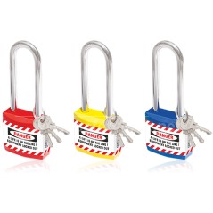 Beian-Lock Jacket PadLock - Lockout Lock with Long Shackle - Set of 3