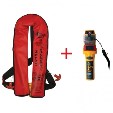 Lalizas Lamda Inflatable Lifejacket Auto, 150N & 275N, SOLAS/MED with Ocean Signal MOB1, set