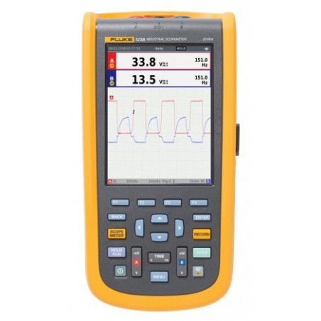 Fluke 123B Industrial ScopeMeter Hand-Held Oscilloscope, 2 Channel, 20MHz