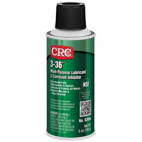 CRC 3-36 Multi-Purpose Lubricant and Corrosion Inhibitor, 1, 5, 55 GAL, 5 WT OZ, 11 WT OZ, 16 FL OZ