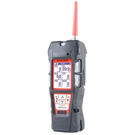 RKI GX-6000 PID Gas Monitor, O2, CO, H2S, VOC and Super Toxic Sensors