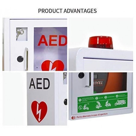 AED Cabinet With Alarm Light Function for Defibrillator