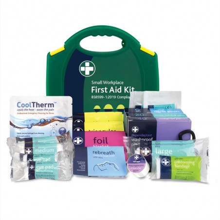 Reliance BS8599-1:2019 Small Workplace First Aid Kit in Green Integral Aura Box