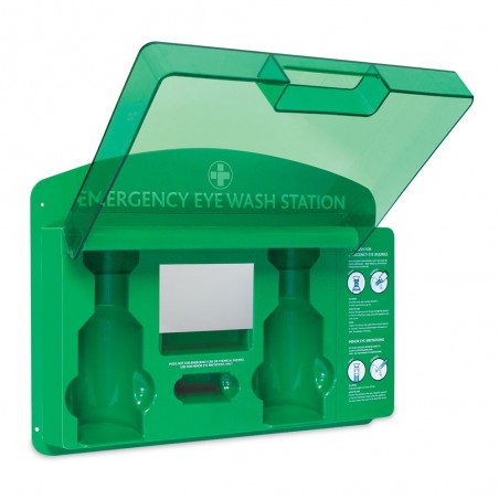 Reliance Premier Eye Wash Station Green - Clear Lid - Empty