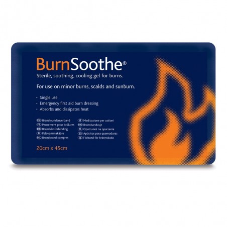 Reliance BurnSoothe 20cm x 45cm Emergency first aid burn dressing, relieves pain, cools & comforts, helps prevent contamination
