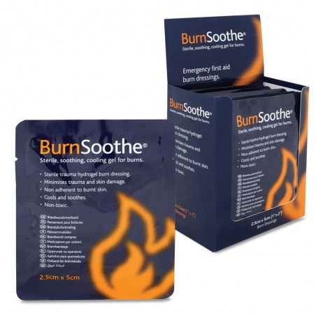Reliance BurnSoothe 2.5cm x 5cm Burn Dressings emergency first aid burn dressing, relieves pain, cools & comforts in times of fi