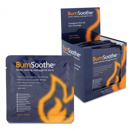 Reliance BurnSoothe 5cm x 15cm is Emergency first aid burn dressing, relieves pain, cools & comforts, helps prevent contaminatio