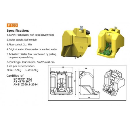 Order your P100 16 Gallon Portable EyeWash | Looking for where to buy your P100 Eye Wash Station?  Shop Now