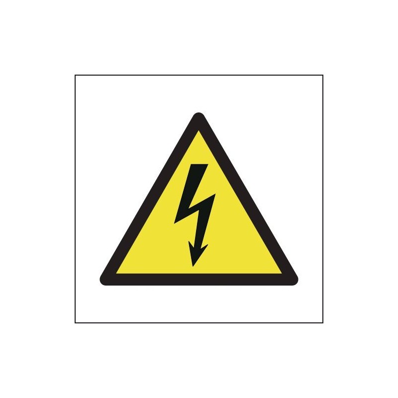 Buy your Electricity Symbol On White Signs online with Seton  | Perfect for marking electrical danger areas - Buy safety signs f