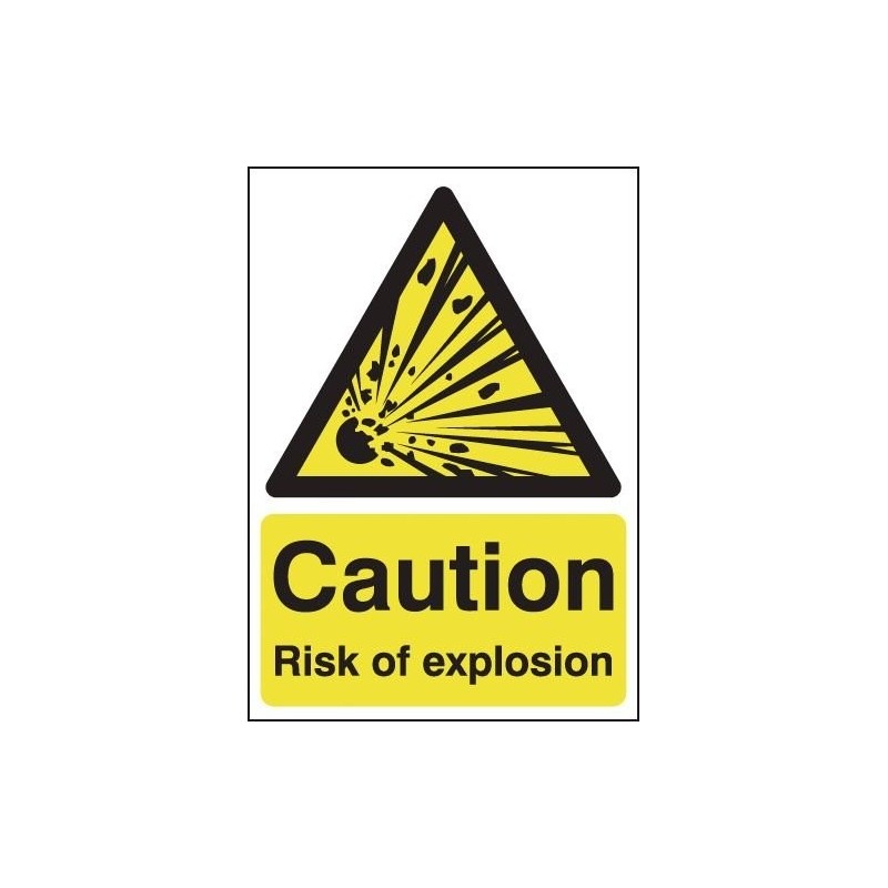 Buy your Caution Risk Of Explosion Signs online with Safety nigeria -  Warn visitors and employees of potential explosive hazard