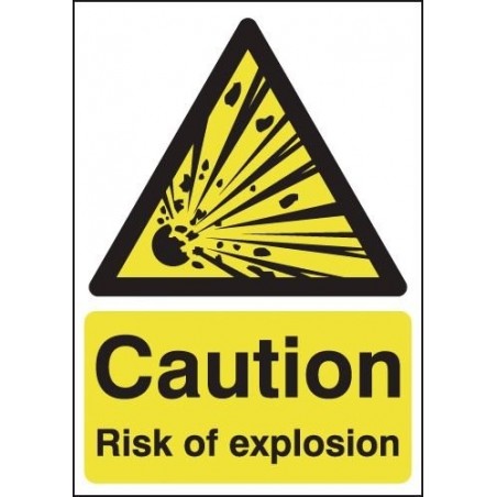 Buy your Caution Risk Of Explosion Signs online with Safety nigeria -  Warn visitors and employees of potential explosive hazard