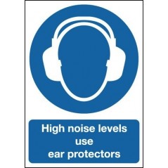 Buy your High Noise Levels Use Ear Protectors Sign online with Safety Nigeria | Give clear instruction on use of ear protectors,