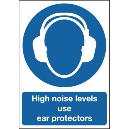 Buy your High Noise Levels Use Ear Protectors Sign online with Safety Nigeria | Give clear instruction on use of ear protectors,