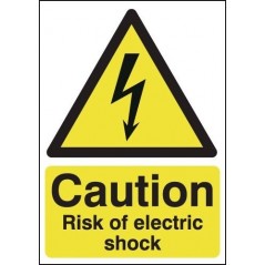 Buy your Caution Risk Of Electric Shock Signs online with Safety Nigeria - Perfect for marking electrical danger areas - Safety 