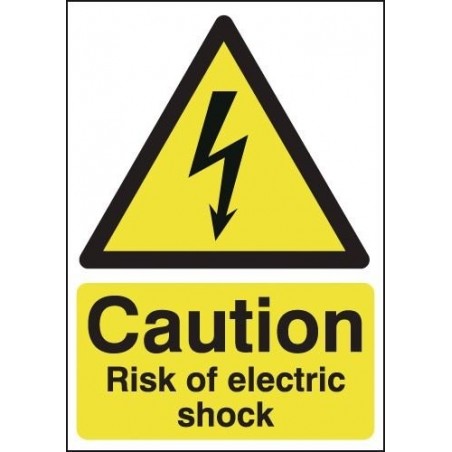 Buy your Caution Risk Of Electric Shock Signs online with Safety Nigeria - Perfect for marking electrical danger areas - Safety