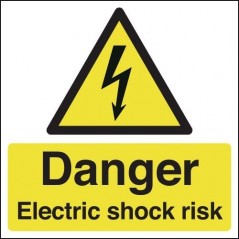 Danger Electric Shock Risk Signs