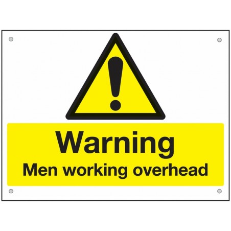 Buy your Warning Men Working Overhead online at safety nigeria - Clearly inform staff & visitors of work taking place overhead