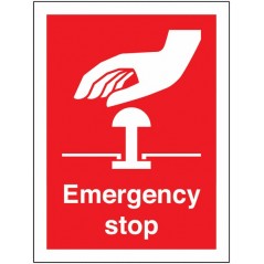 Buy your Emergency Stop Sign online at safety nigeria - Clearly highlight where any Emergency Stop Push Buttons are - Order from